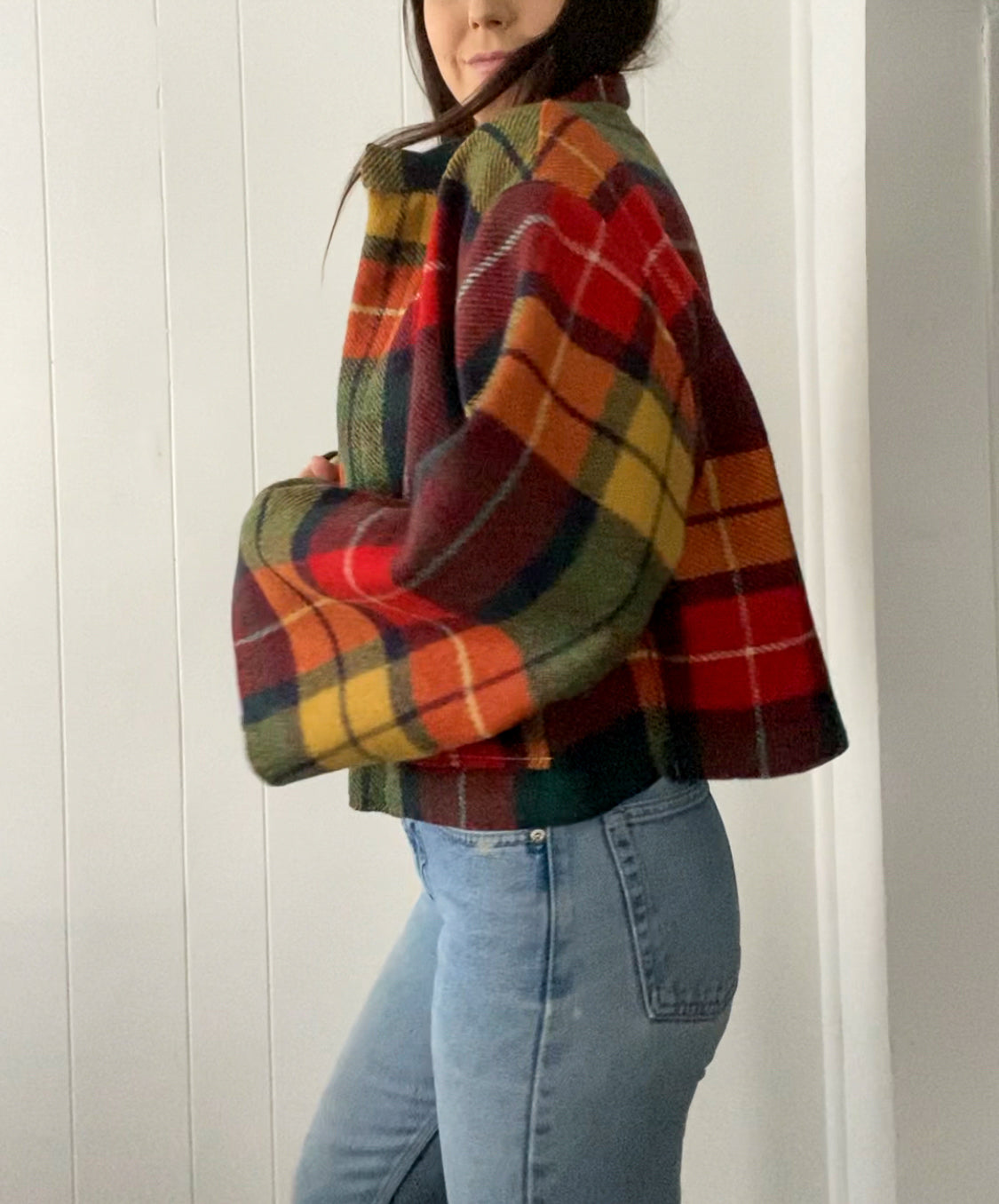Upcycled Vintage Plaid Wool Jacket