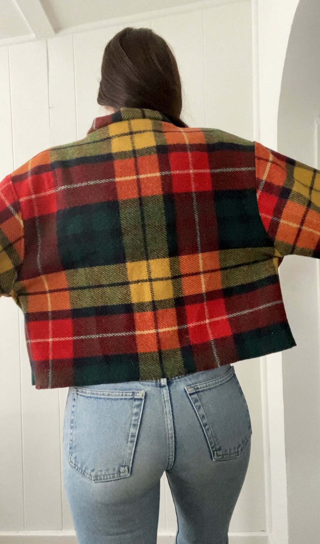 Upcycled Vintage Plaid Wool Jacket