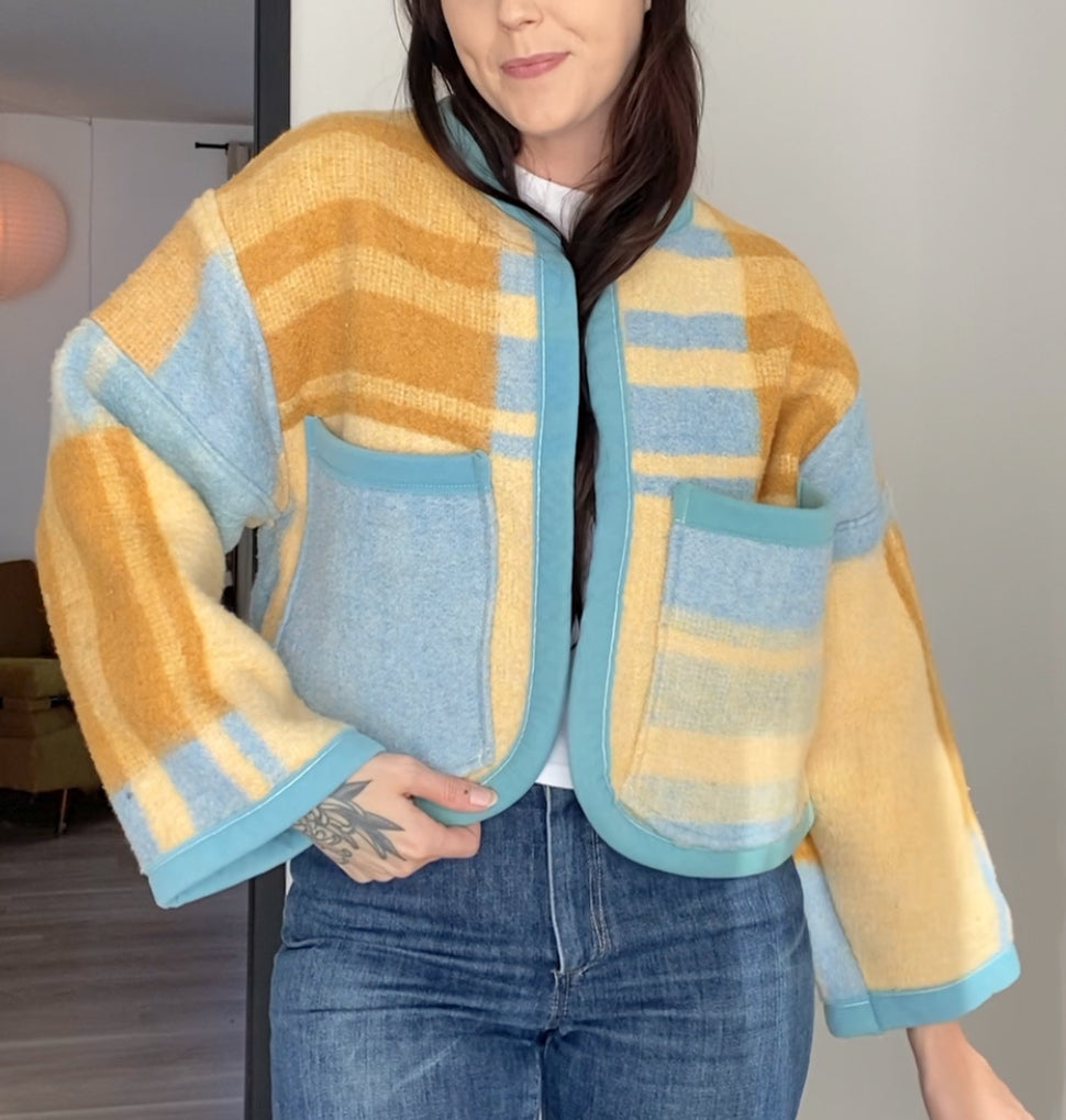 Upcycled Vintage Blanket Coat