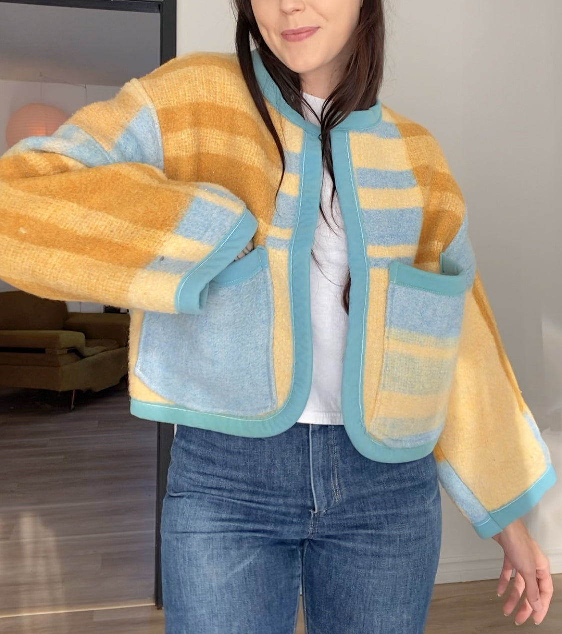 Upcycled Vintage Blanket Coat