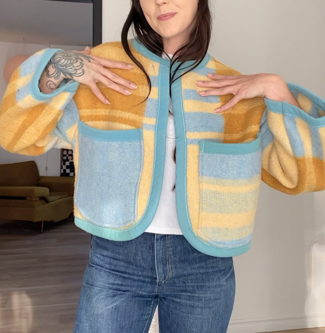 Upcycled Vintage Blanket Coat