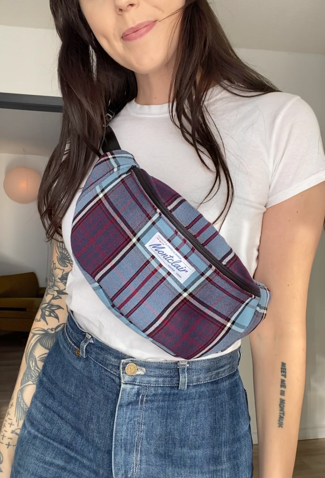 Upcycled Plaid Fanny Pack