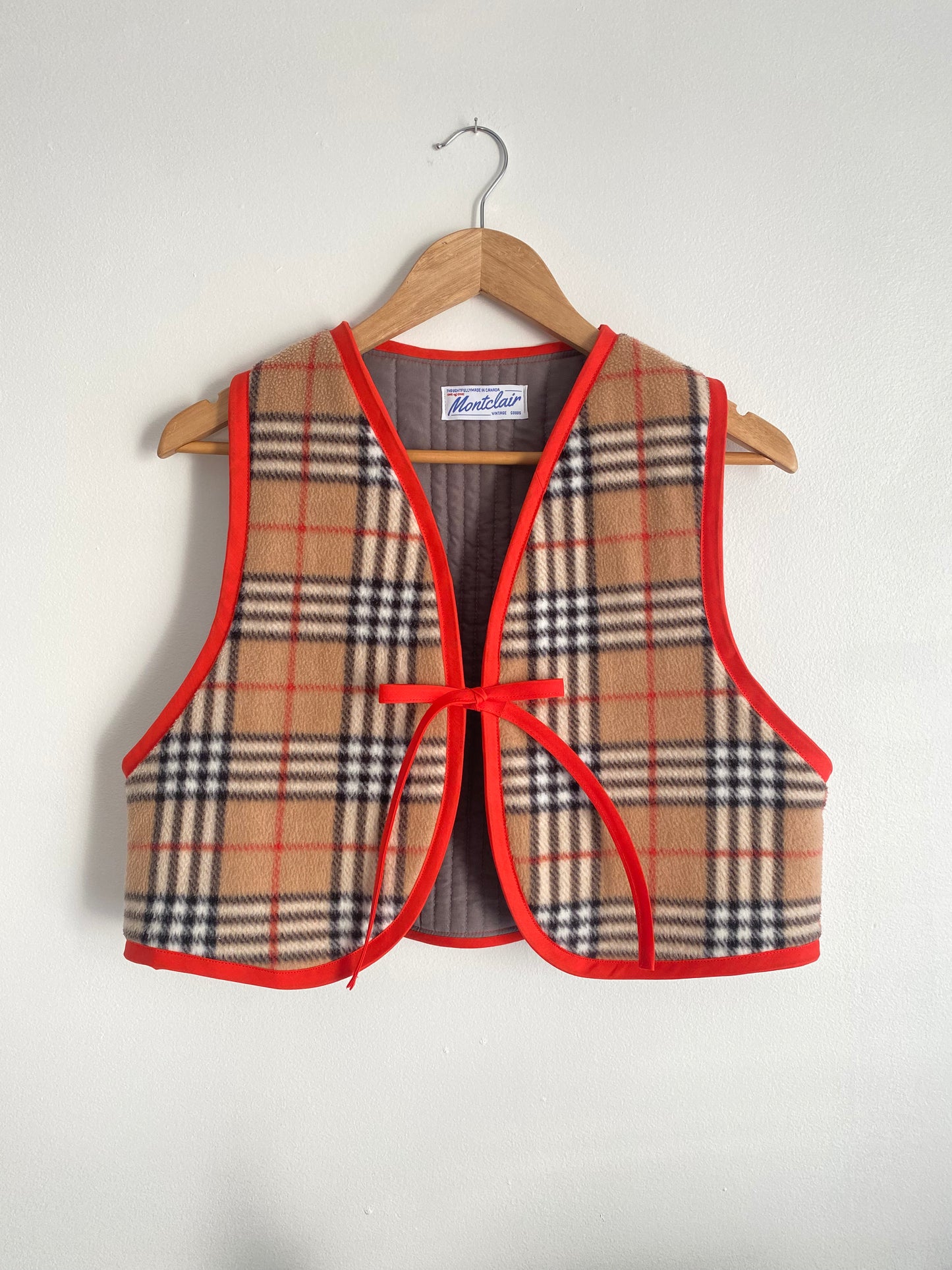 Upcycled Tie-Front Vest