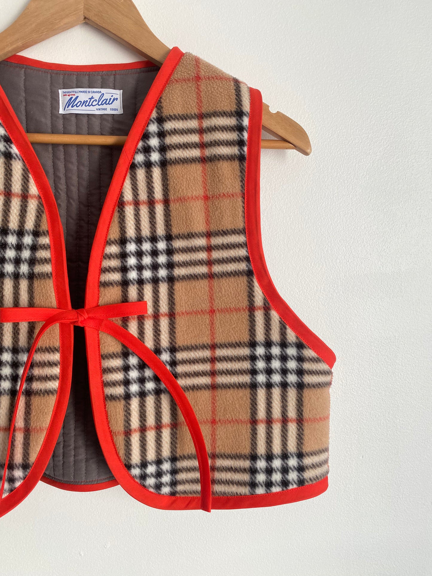 Upcycled Tie-Front Vest