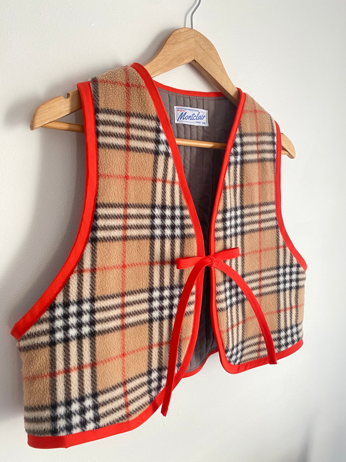 Upcycled Tie-Front Vest