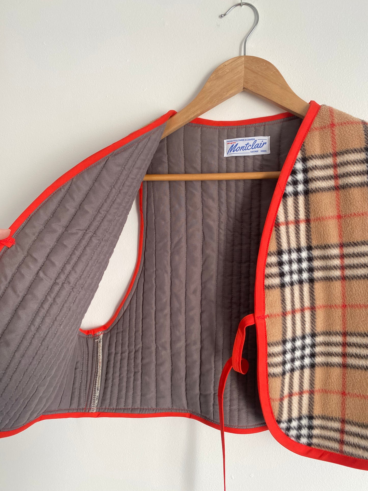 Upcycled Tie-Front Vest
