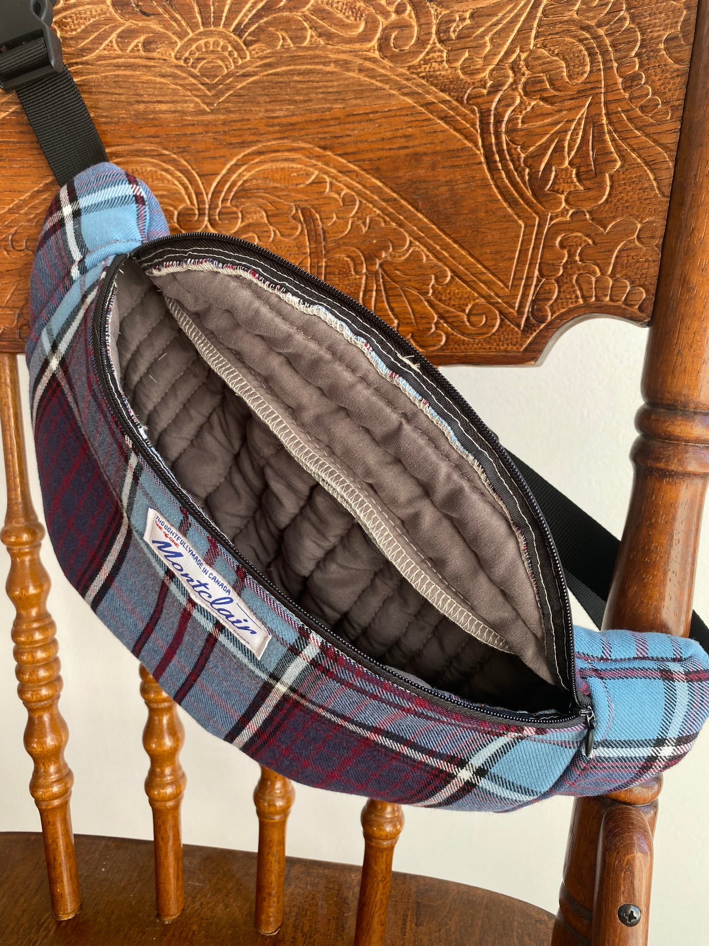 Upcycled Plaid Fanny Pack