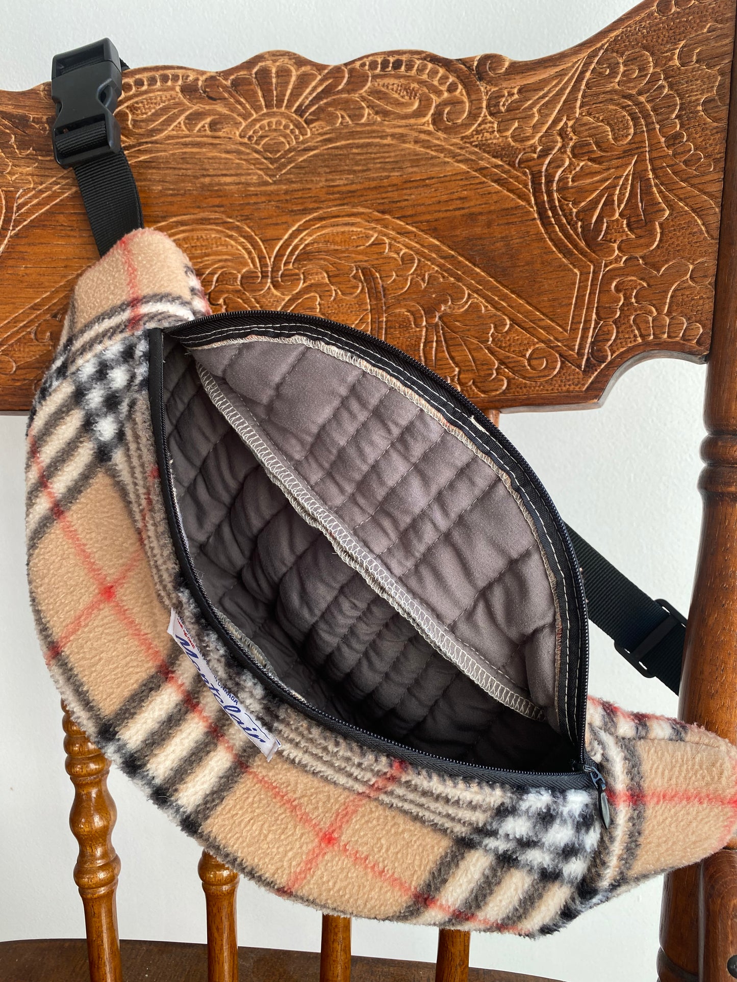 Upcycled Plaid Fanny Pack