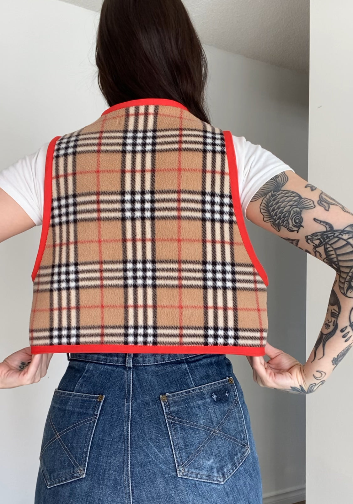 Upcycled Tie-Front Vest