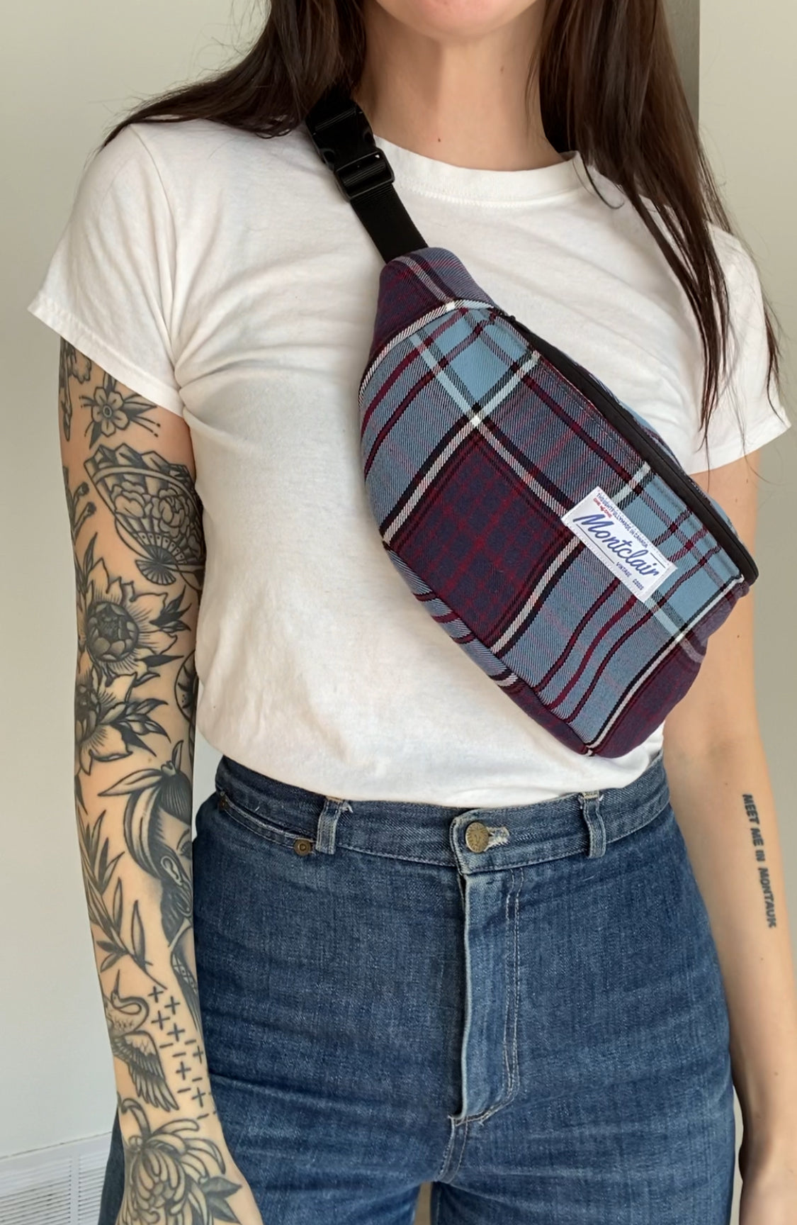 Upcycled Plaid Fanny Pack