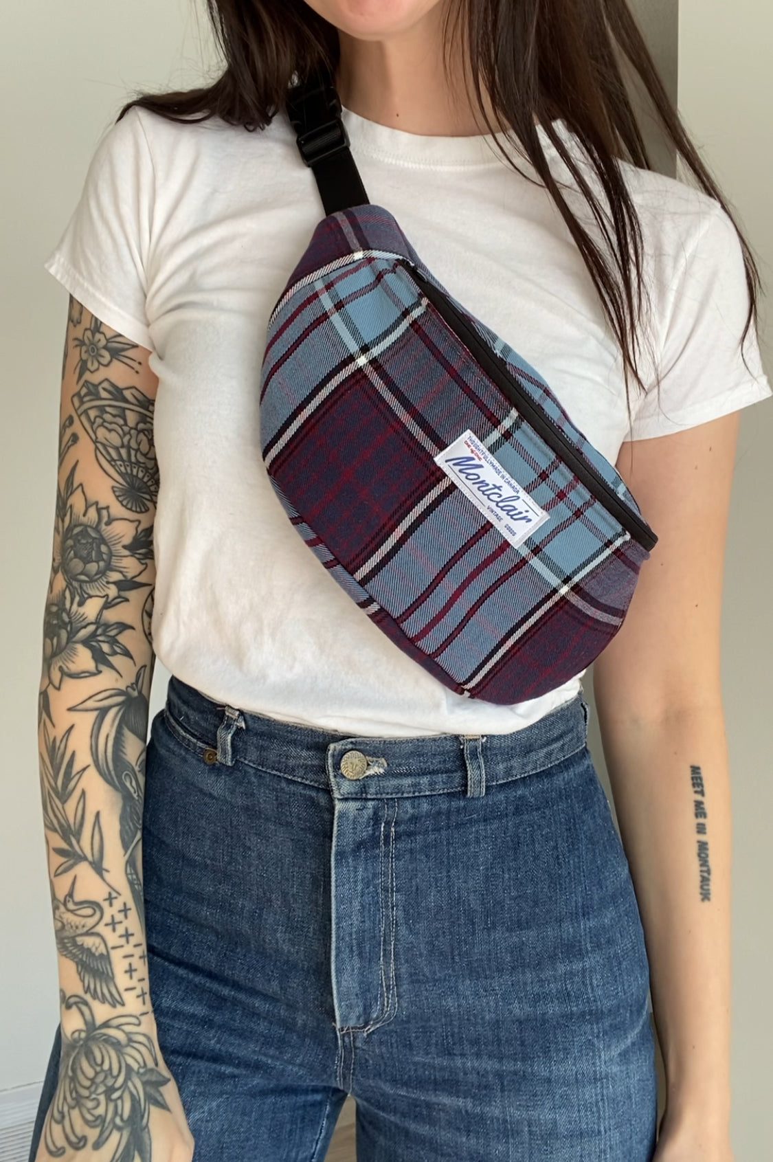 Upcycled Plaid Fanny Pack
