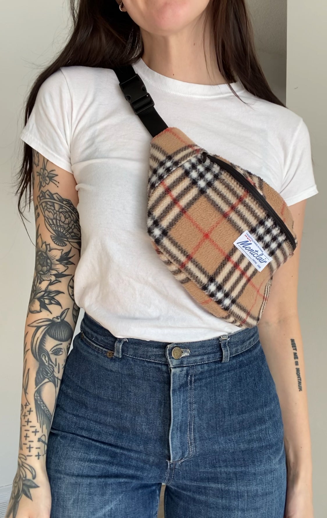 Upcycled Plaid Fanny Pack