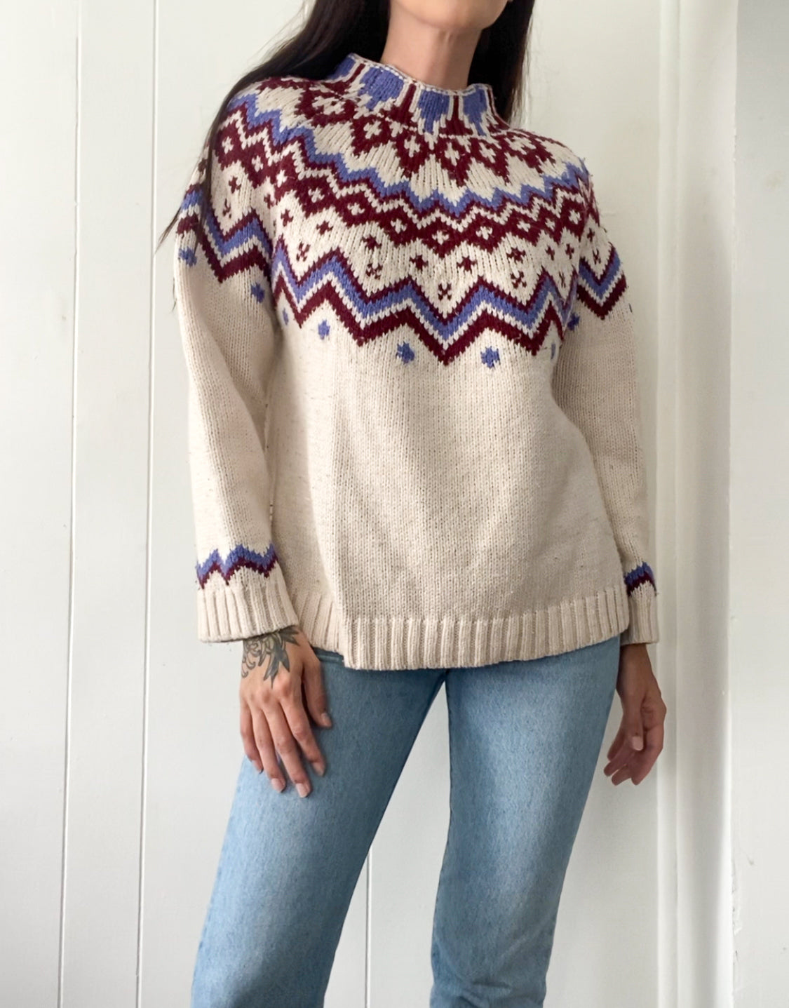 Vintage Hand Knit Nordic Jumper