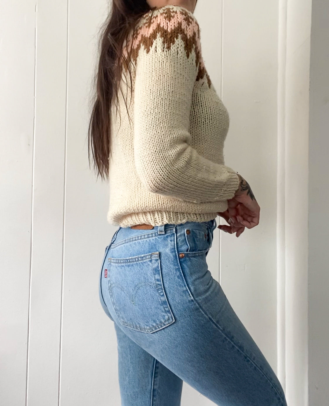 Vintage Hand Knit Nordic Jumper
