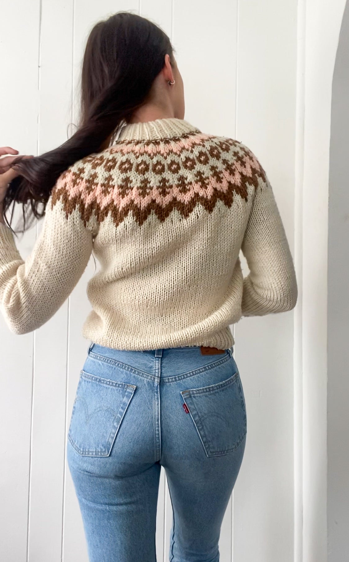 Vintage Hand Knit Nordic Jumper