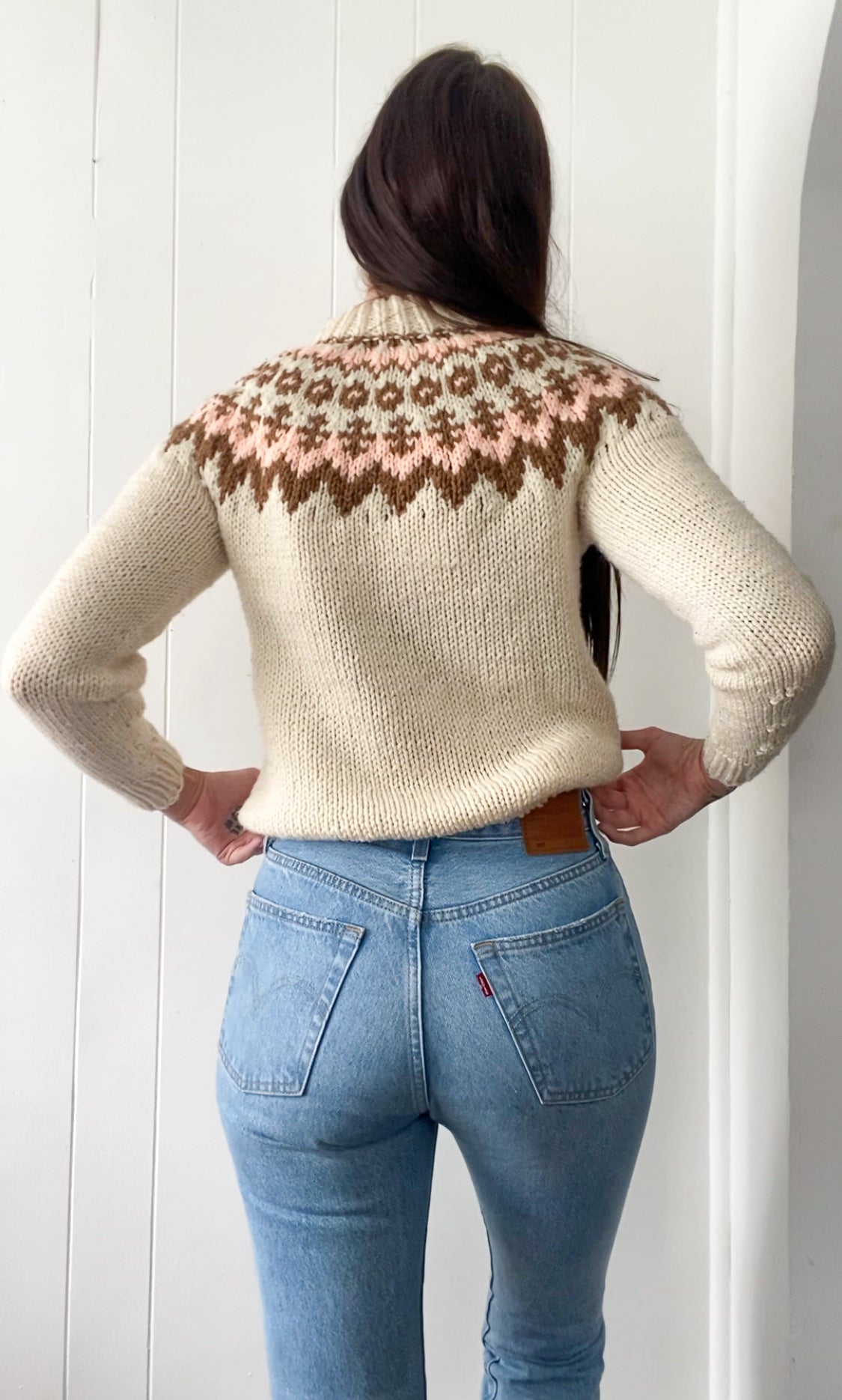 Vintage Hand Knit Nordic Jumper