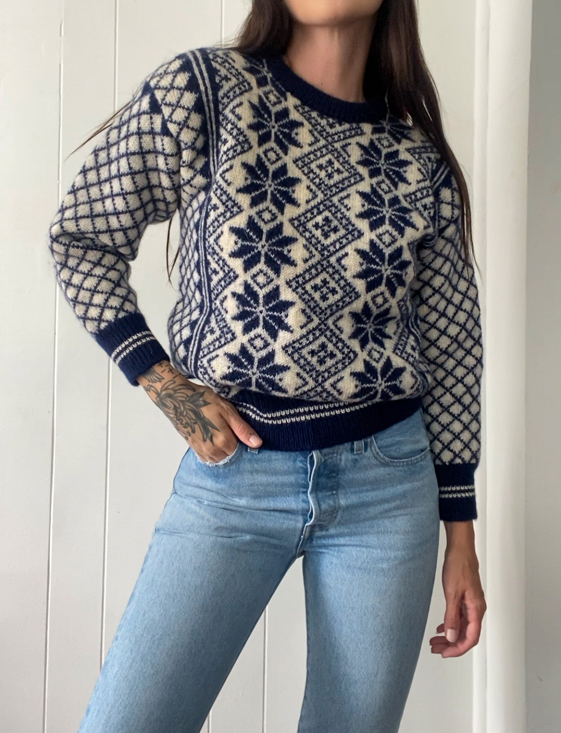 Vintage Nordic Wool Knit Jumper