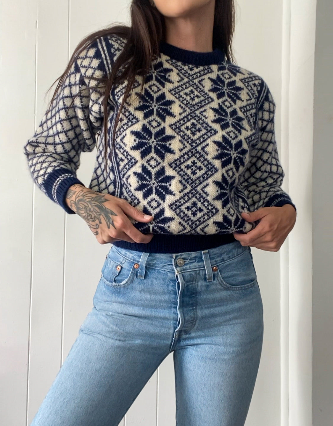 Vintage Nordic Wool Knit Jumper