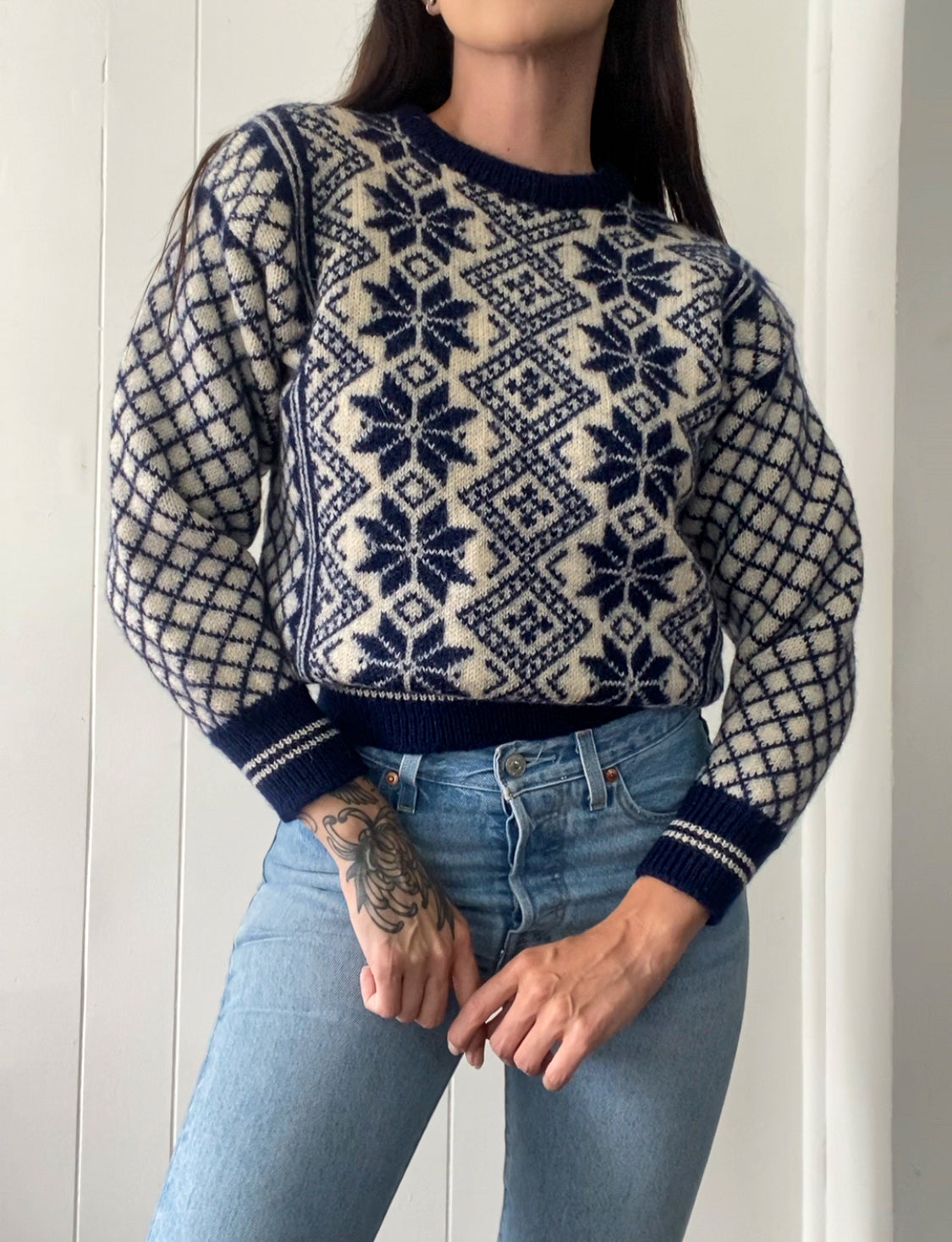 Vintage Nordic Wool Knit Jumper