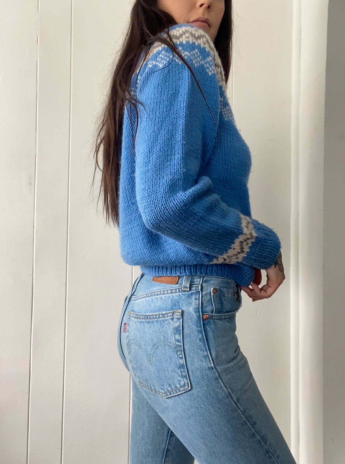 Vintage Hand Knit Nordic Jumper