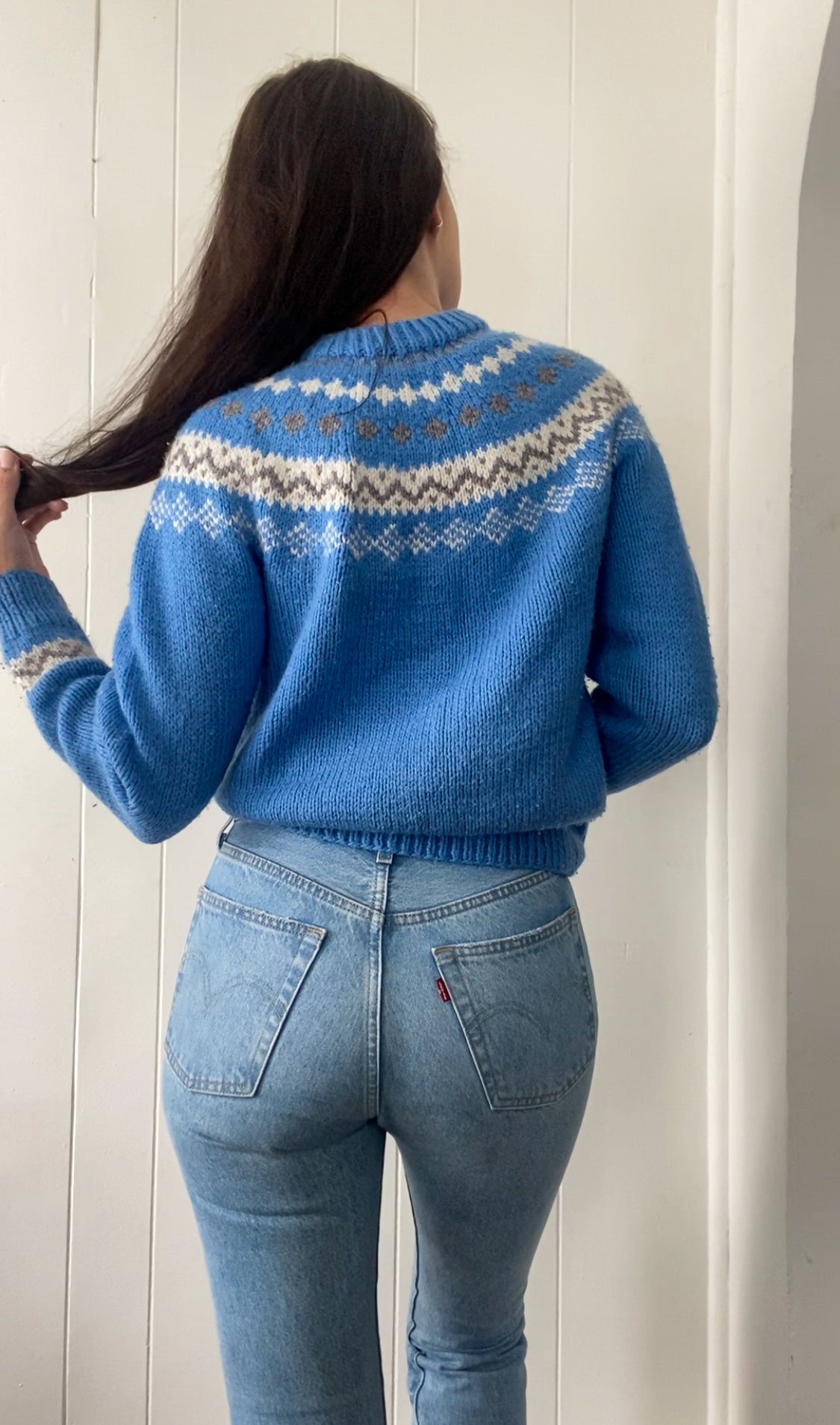 Vintage Hand Knit Nordic Jumper