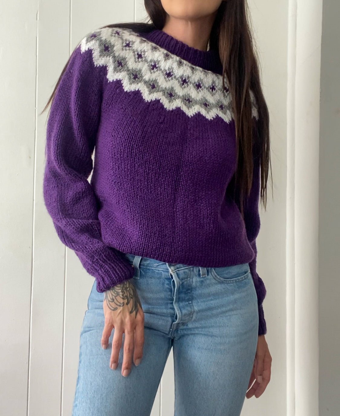 Vintage Hand Knit Nordic Jumper