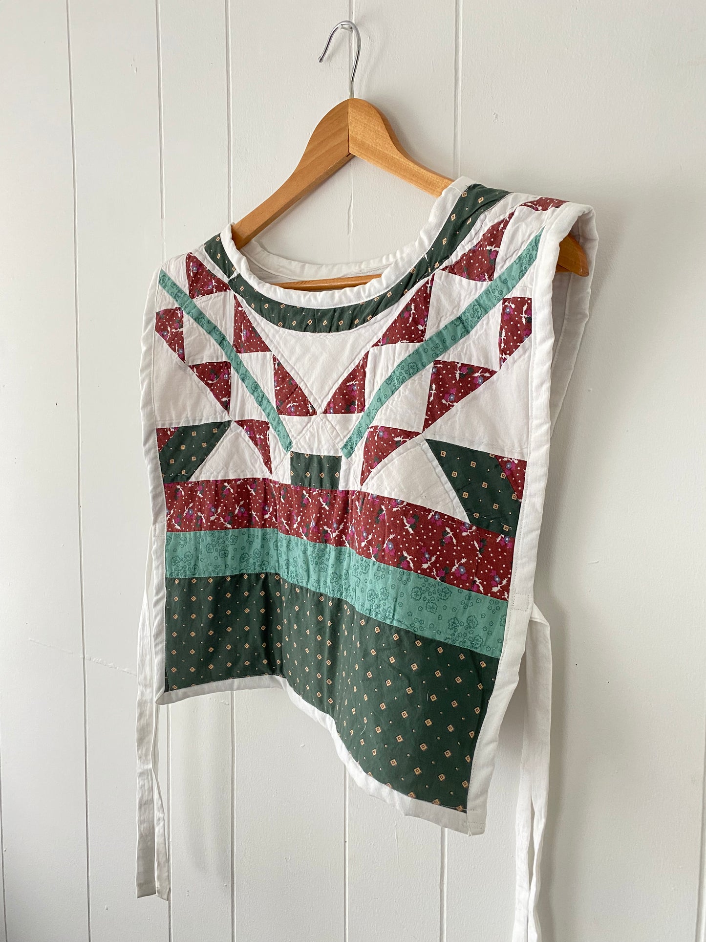 Upcycled Vintage Quilt Side Tie Vest