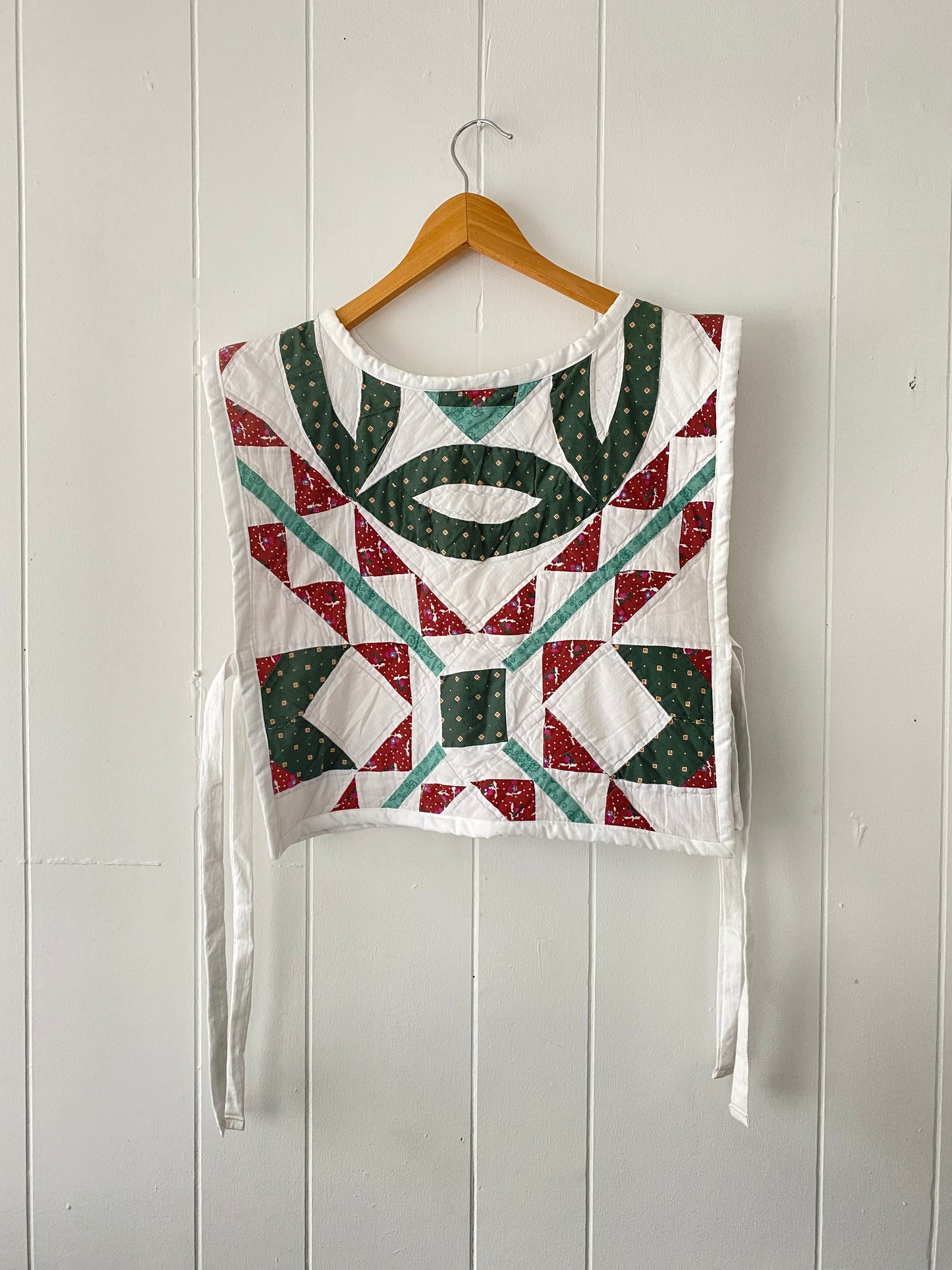 Upcycled Vintage Quilt Side Tie Vest