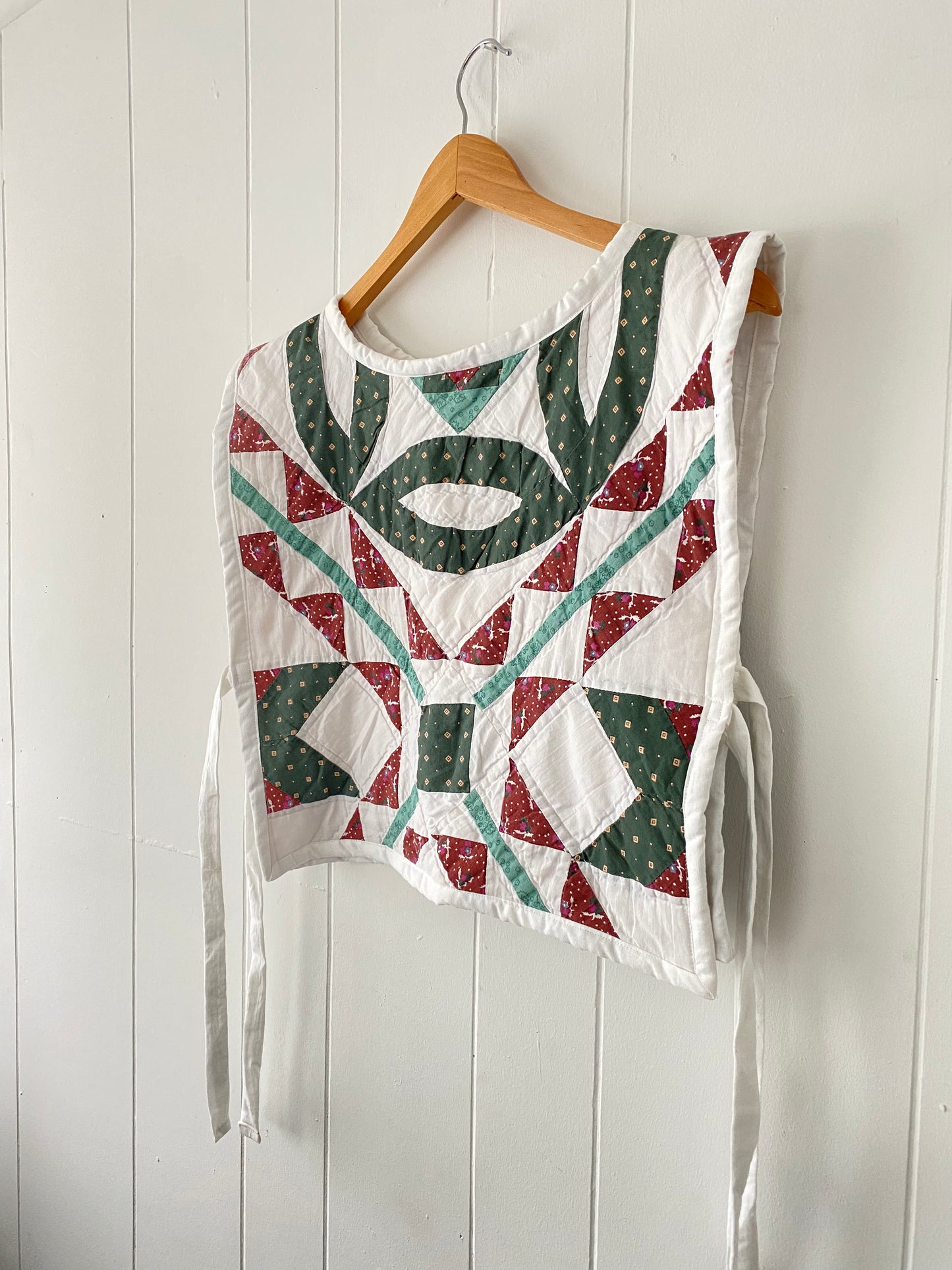 Upcycled Vintage Quilt Side Tie Vest