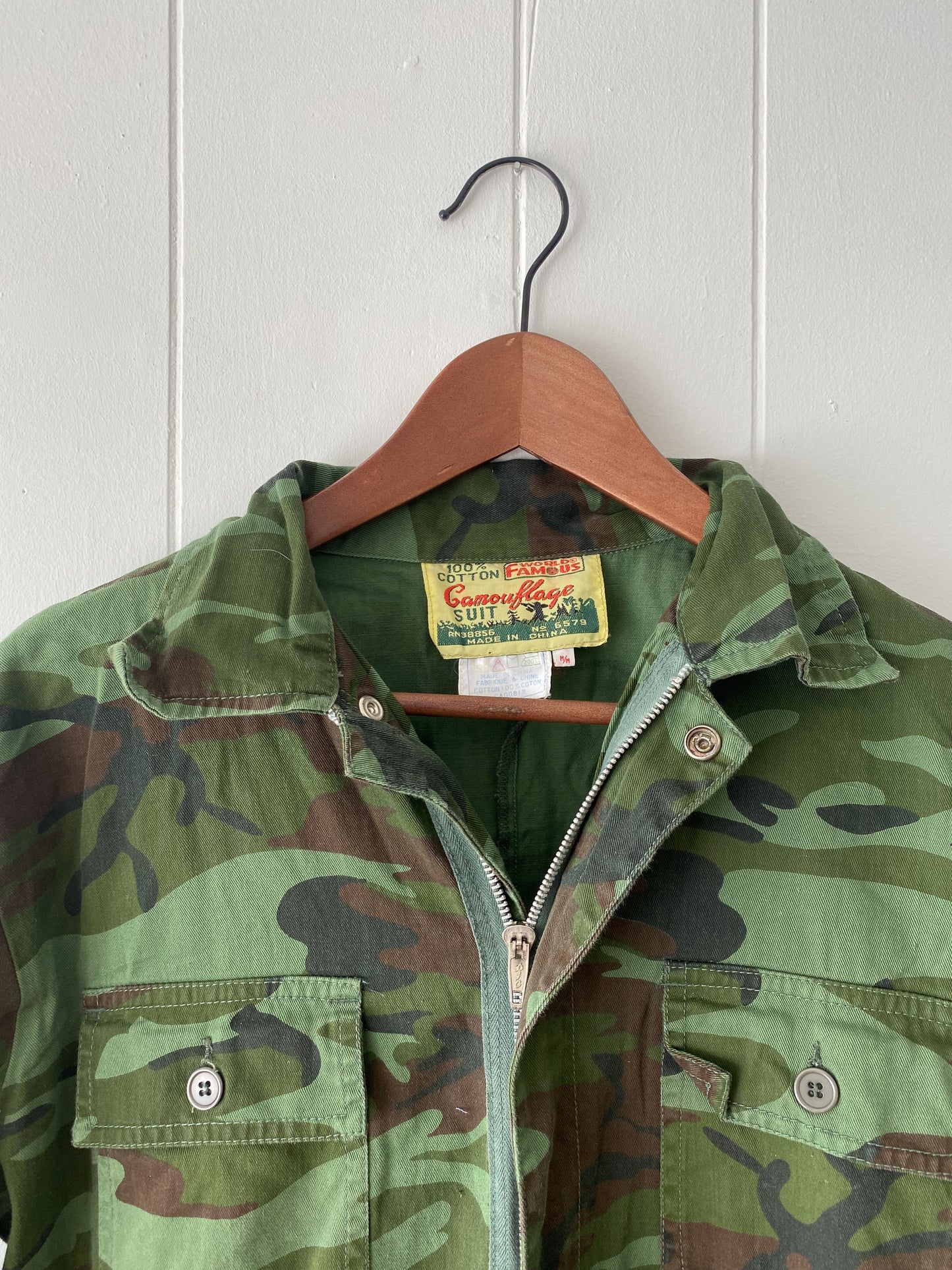 M/L 1970s World Famous Camouflage Coveralls