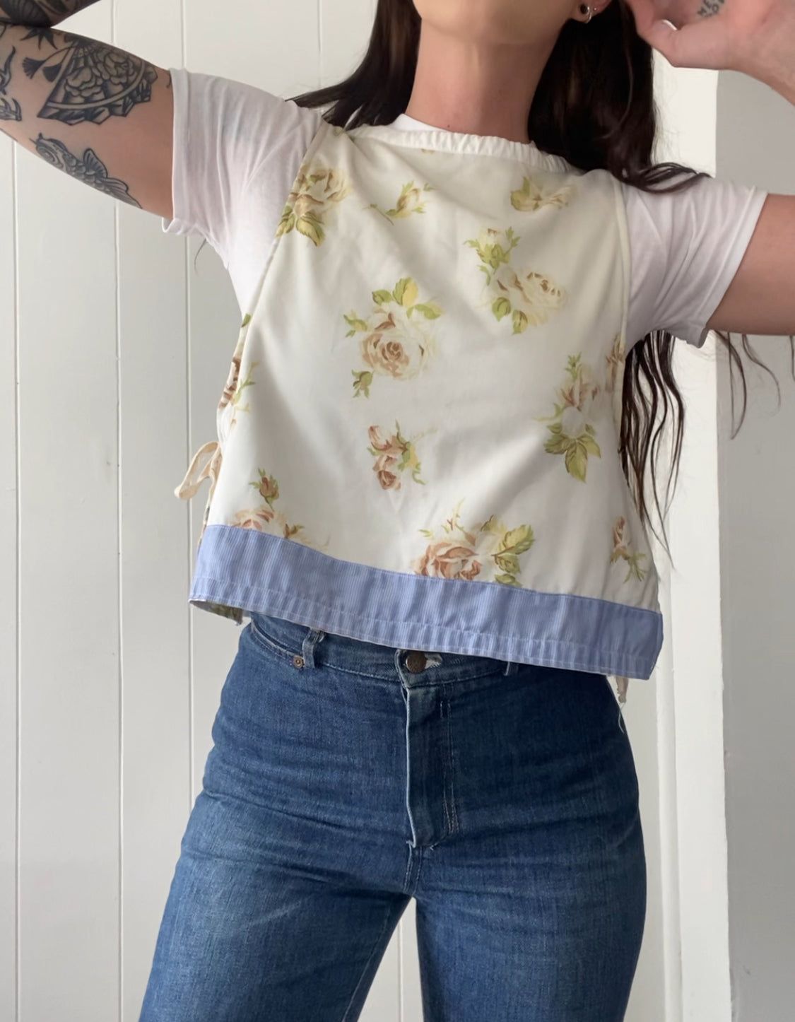 Upcycled Vintage Side Tie Tank Top