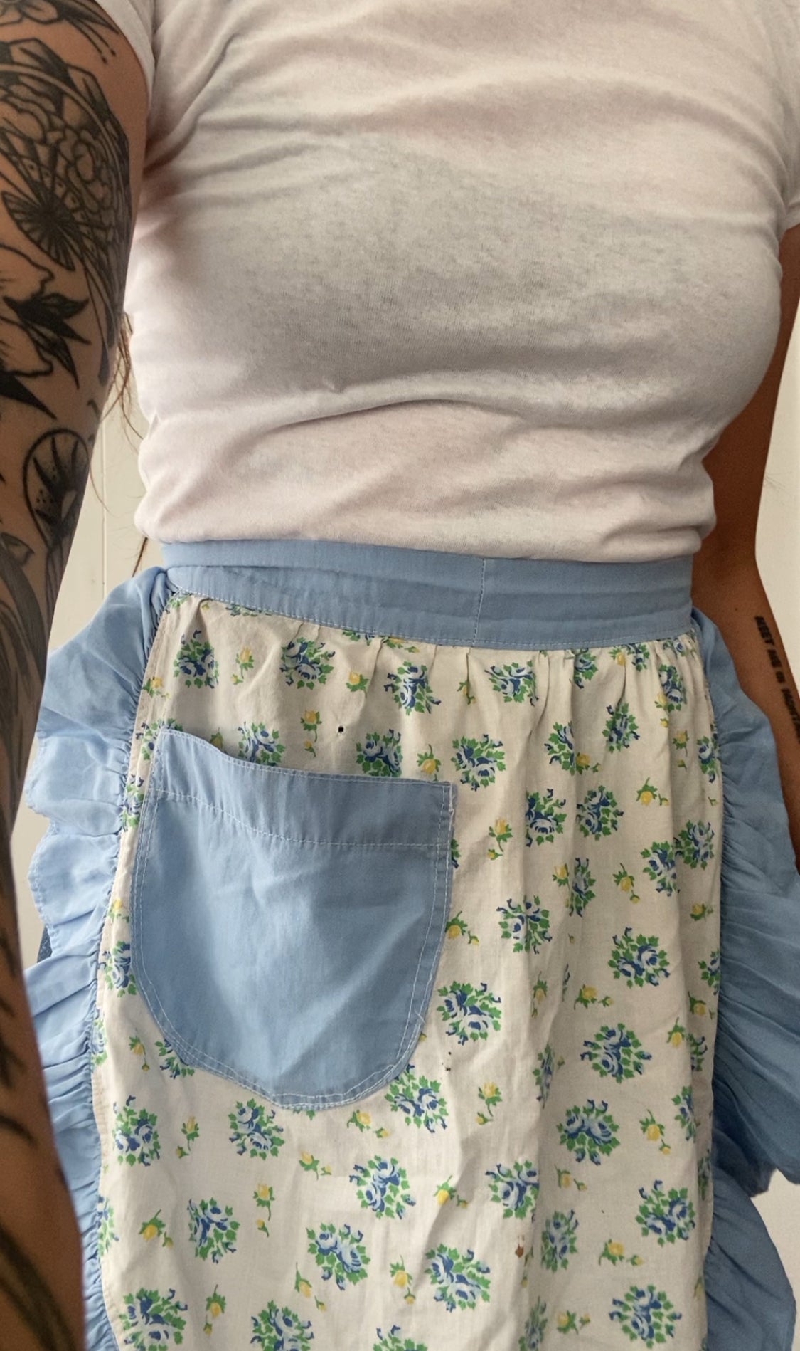 Vintage Floral & Frills Apron
