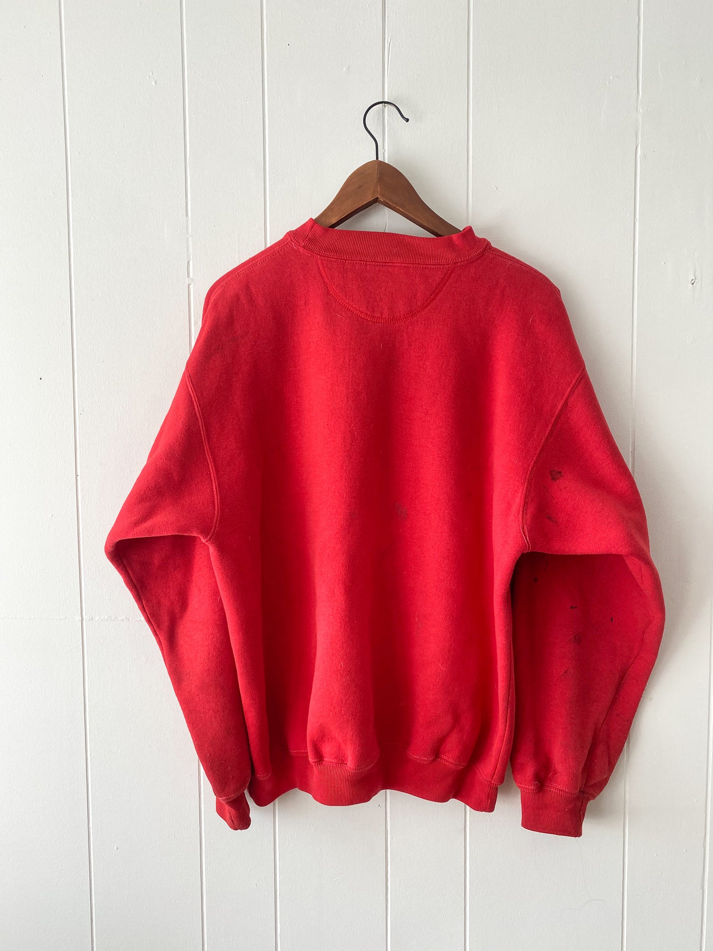 L/XL Vintage Wisconsin Badgers Crewneck (Stained)