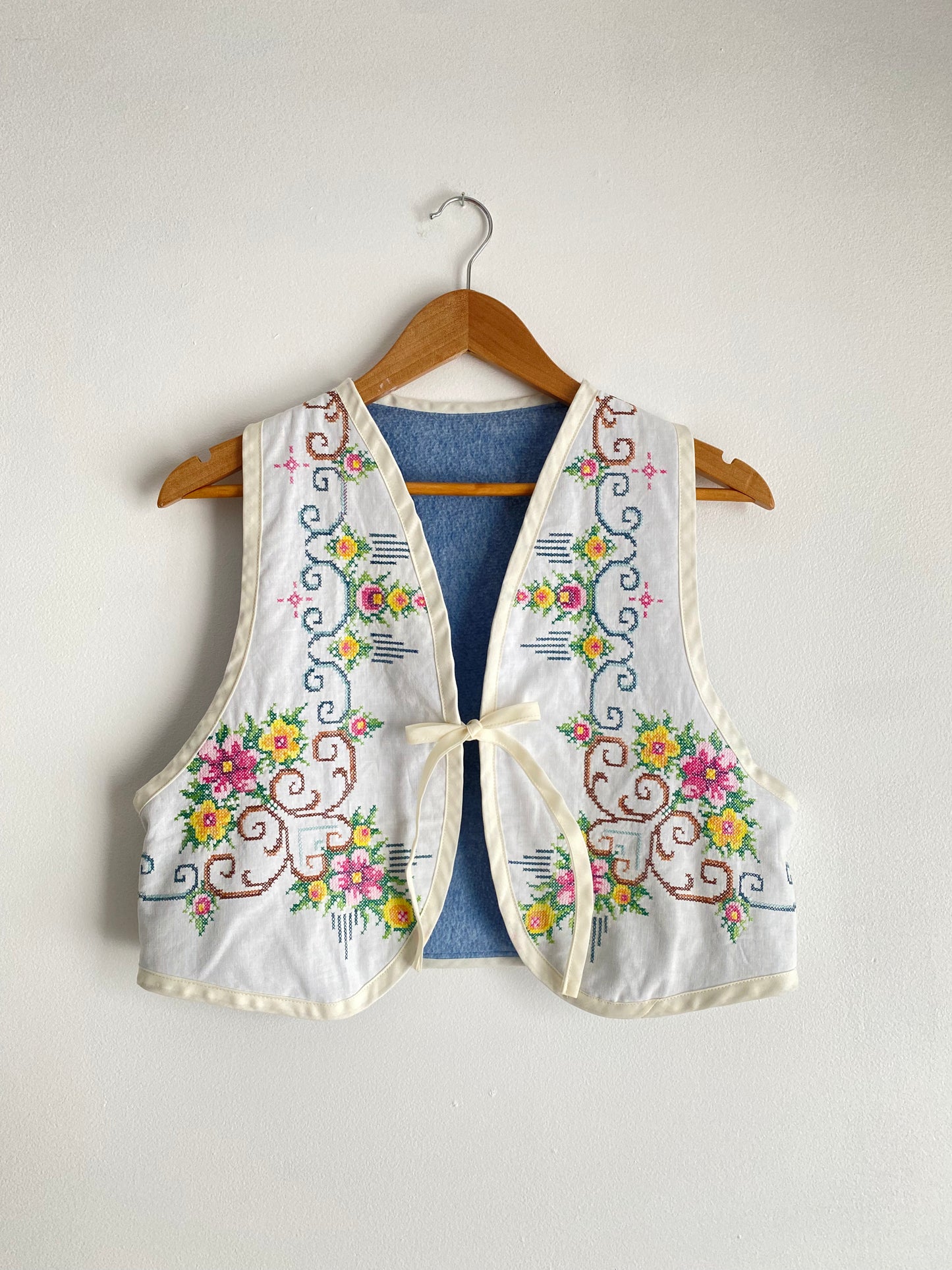 Upcycled Tie-Front Vest