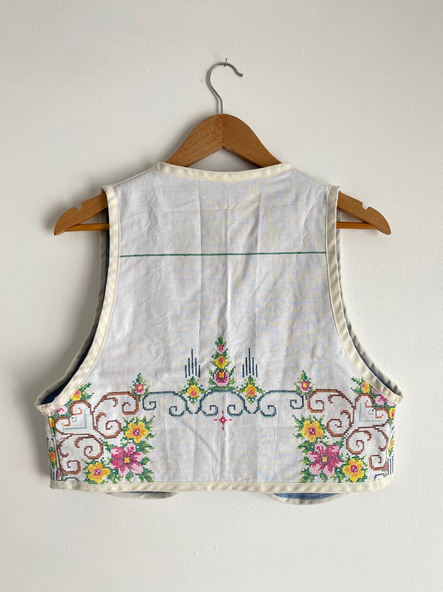 Upcycled Tie-Front Vest