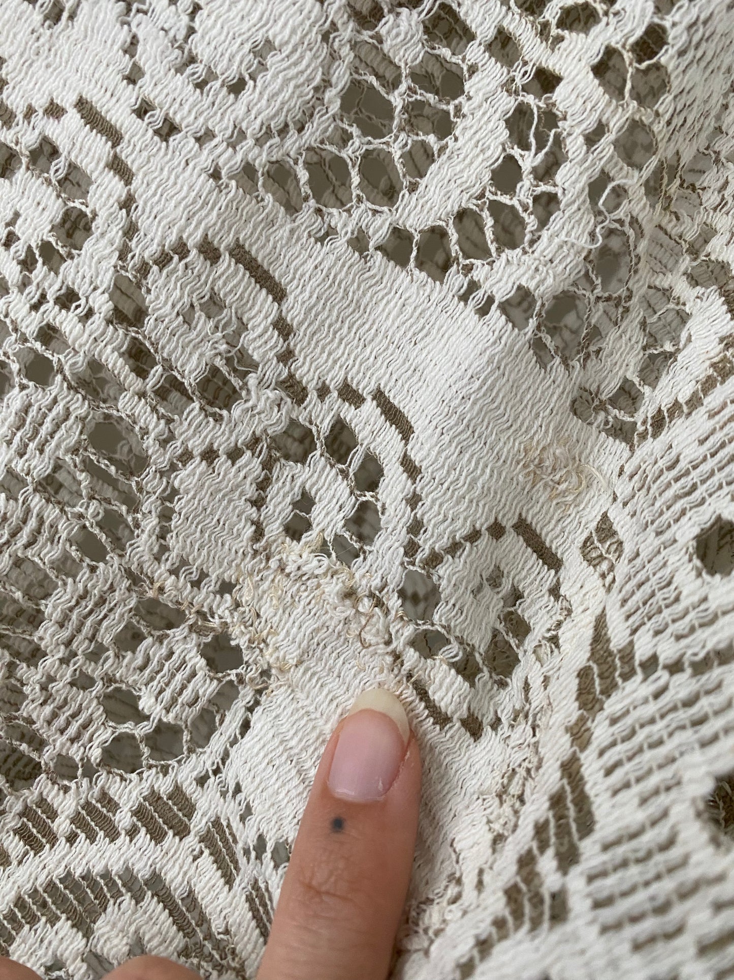 Upcycled Tie Front Lace Blouse