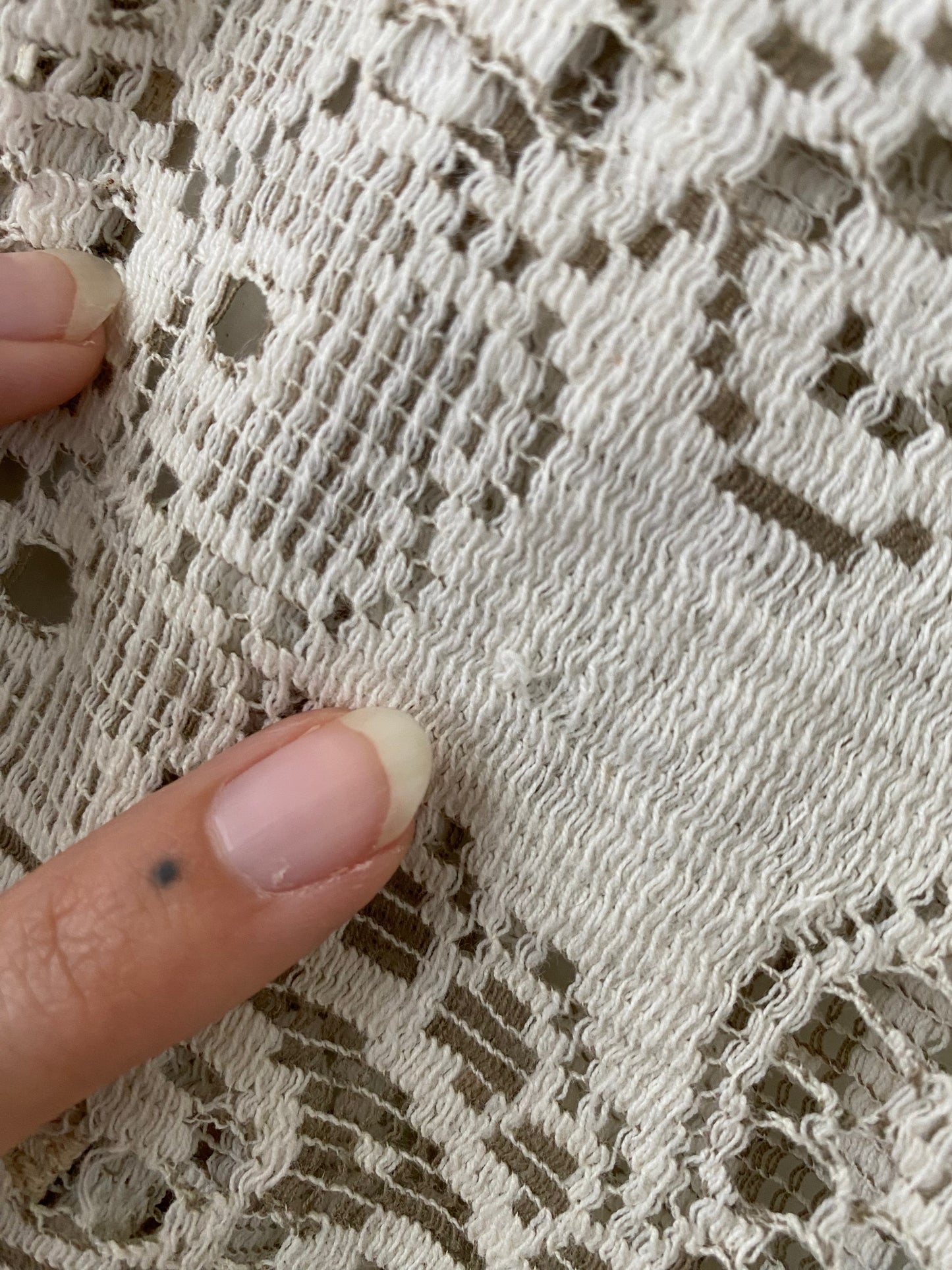 Upcycled Tie Front Lace Blouse