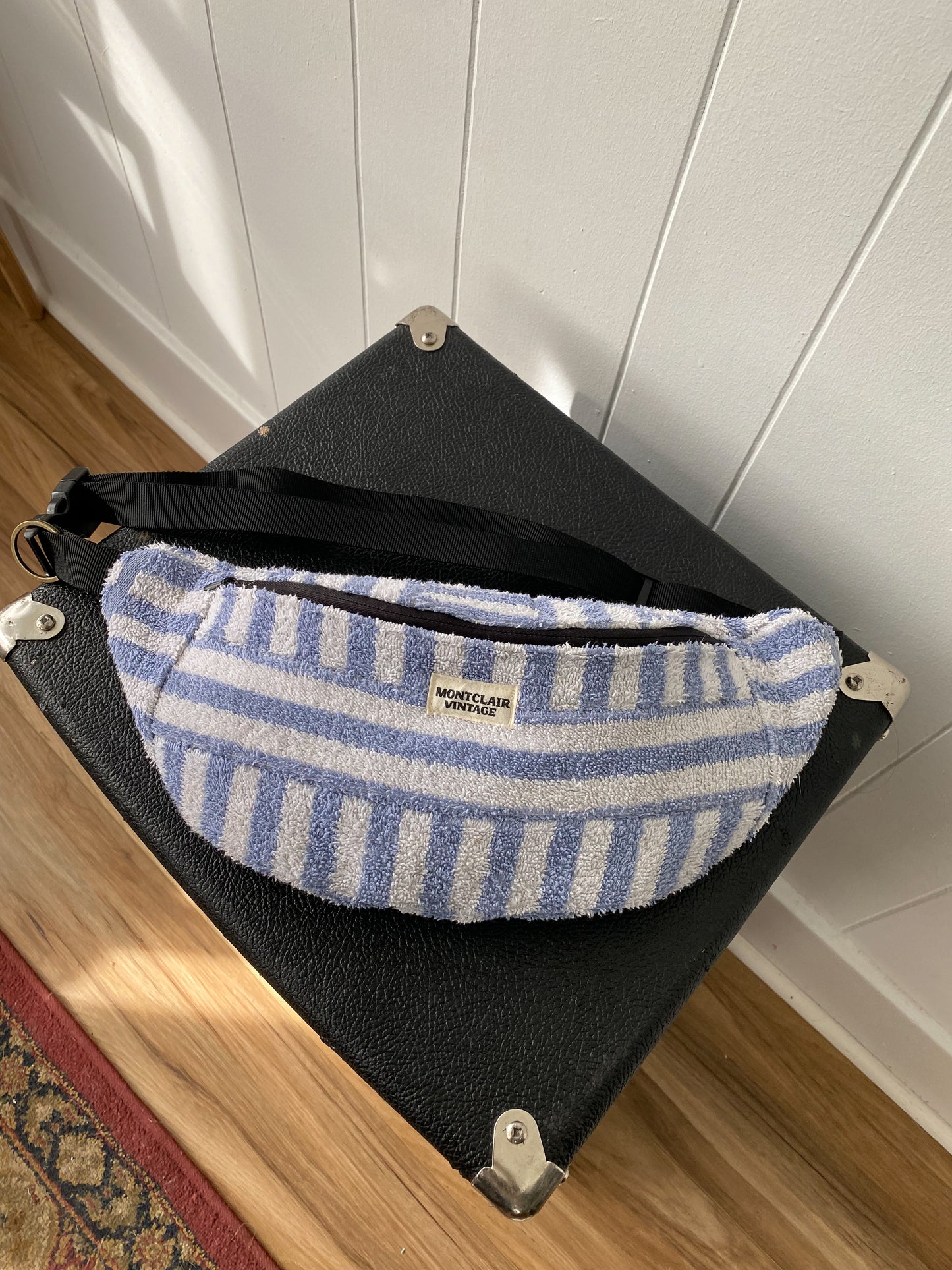 Upcycled Vintage Stripe Towel Fanny Pack