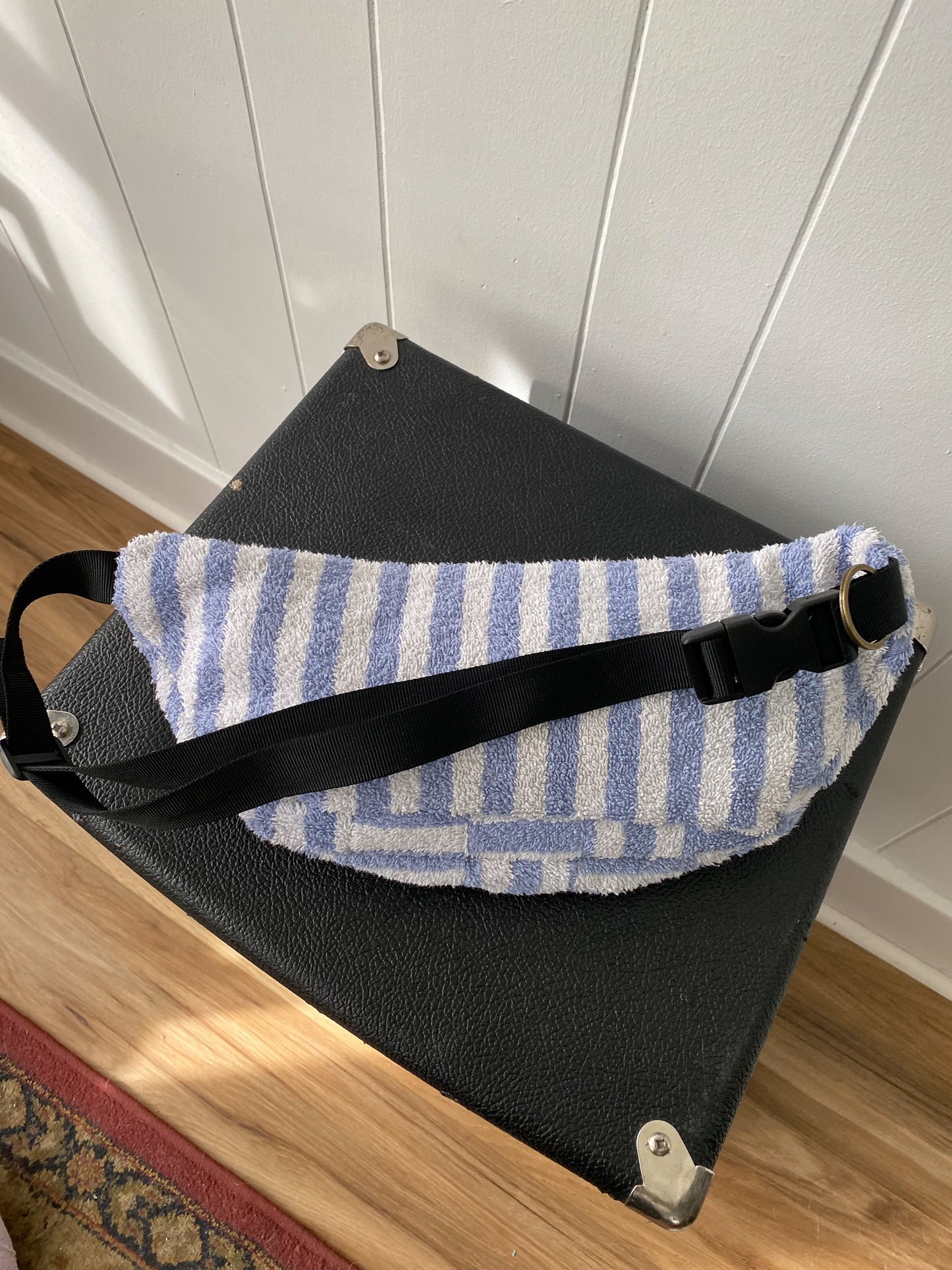 Upcycled Vintage Stripe Towel Fanny Pack