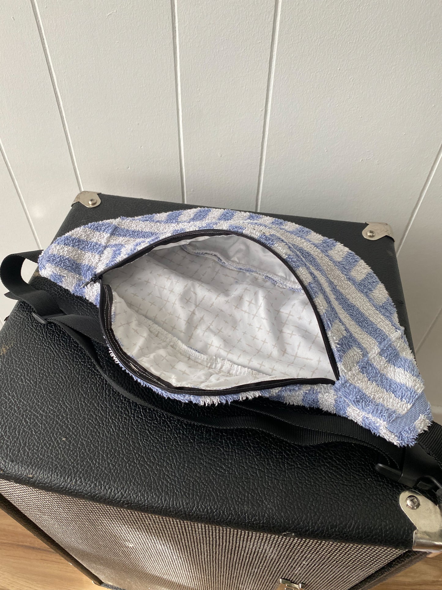 Upcycled Vintage Stripe Towel Fanny Pack