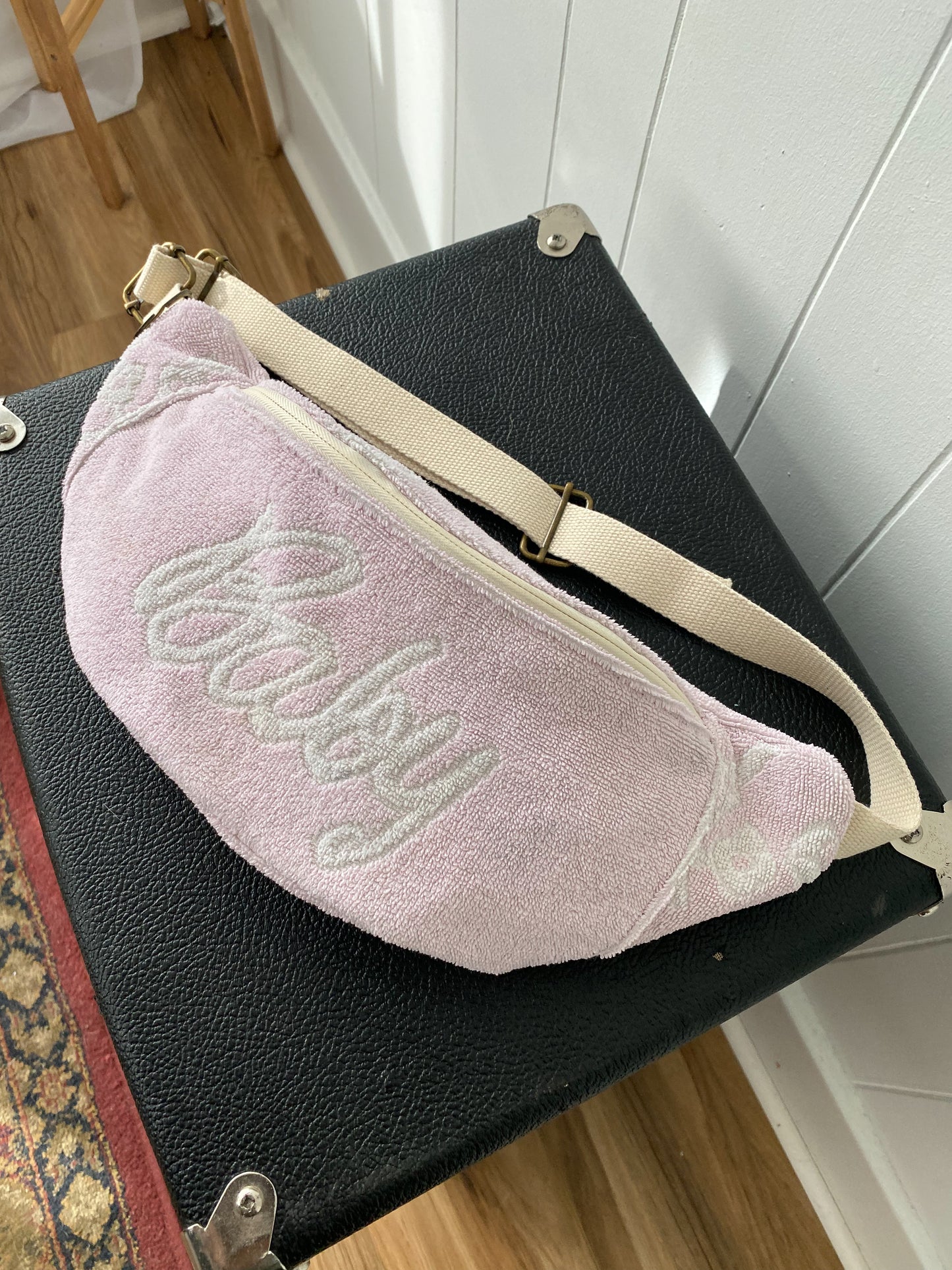 Upcycled Vintage 'Baby' Towel Fanny Pack