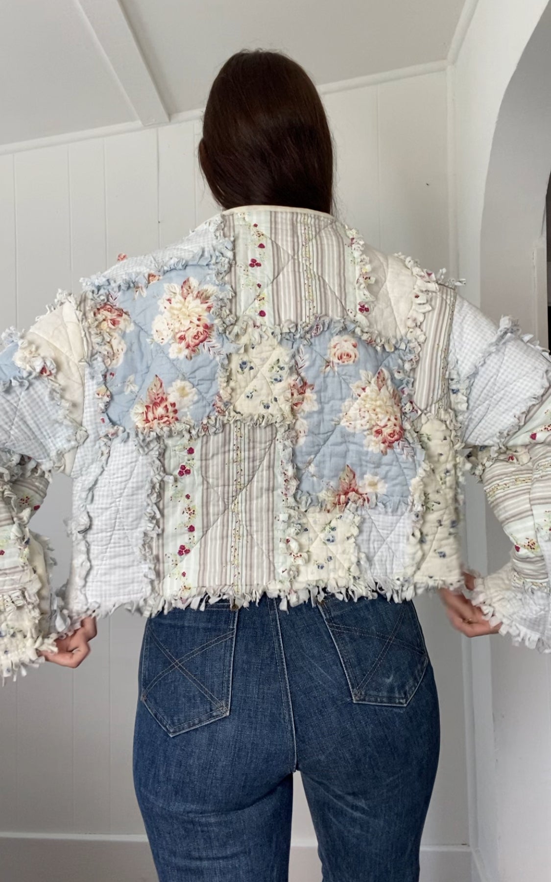 Upcycled Floral Quilt Jacket