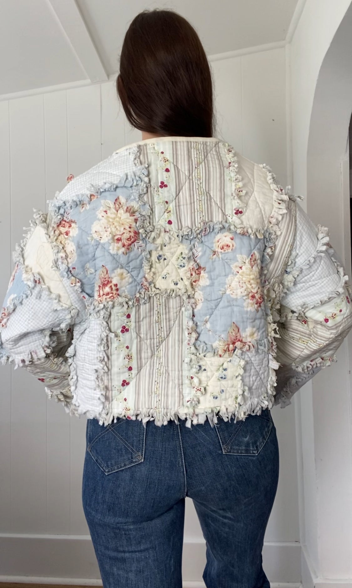 Upcycled Floral Quilt Jacket
