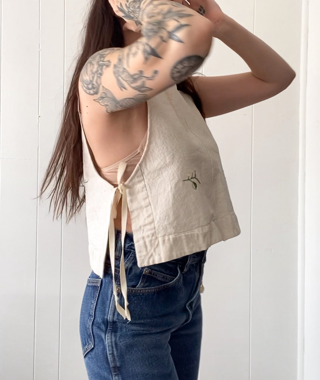 Upcycled Side-Tie Tank Top