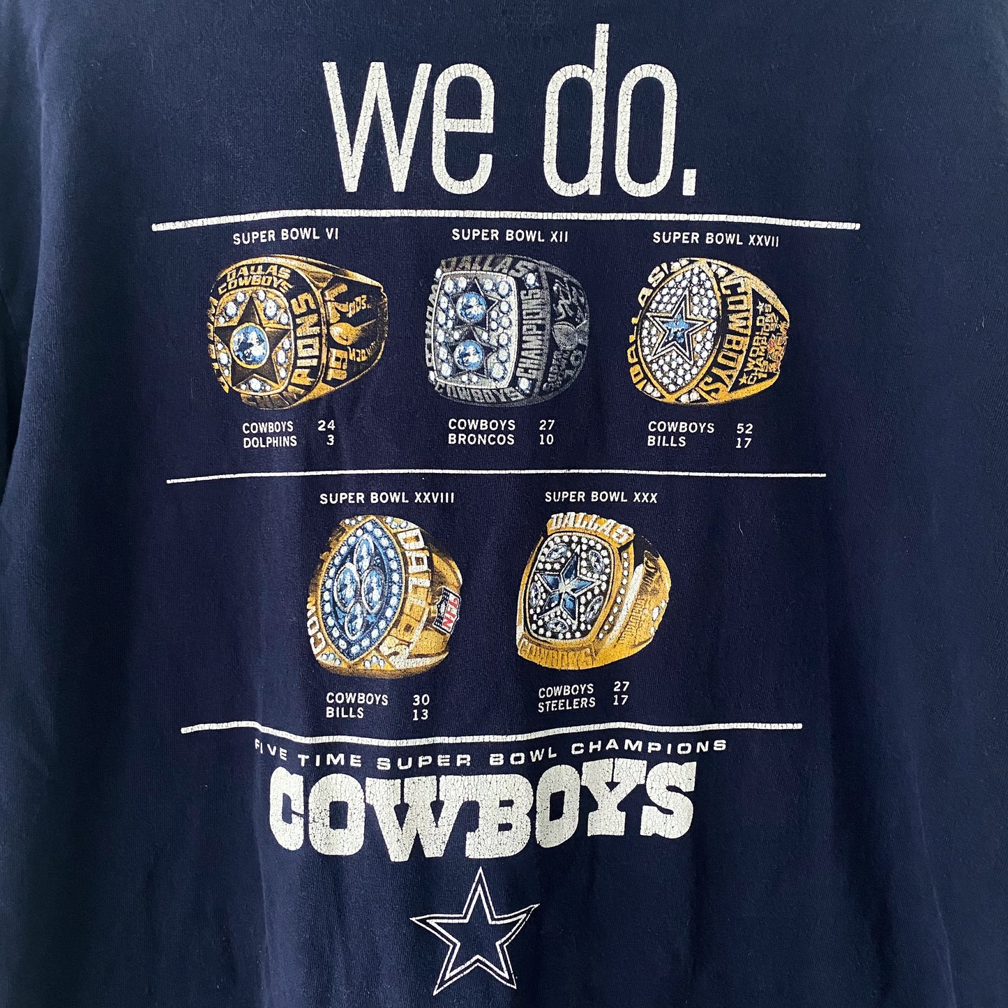 L 90s-00s Cowboys Superbowl T-Shirt