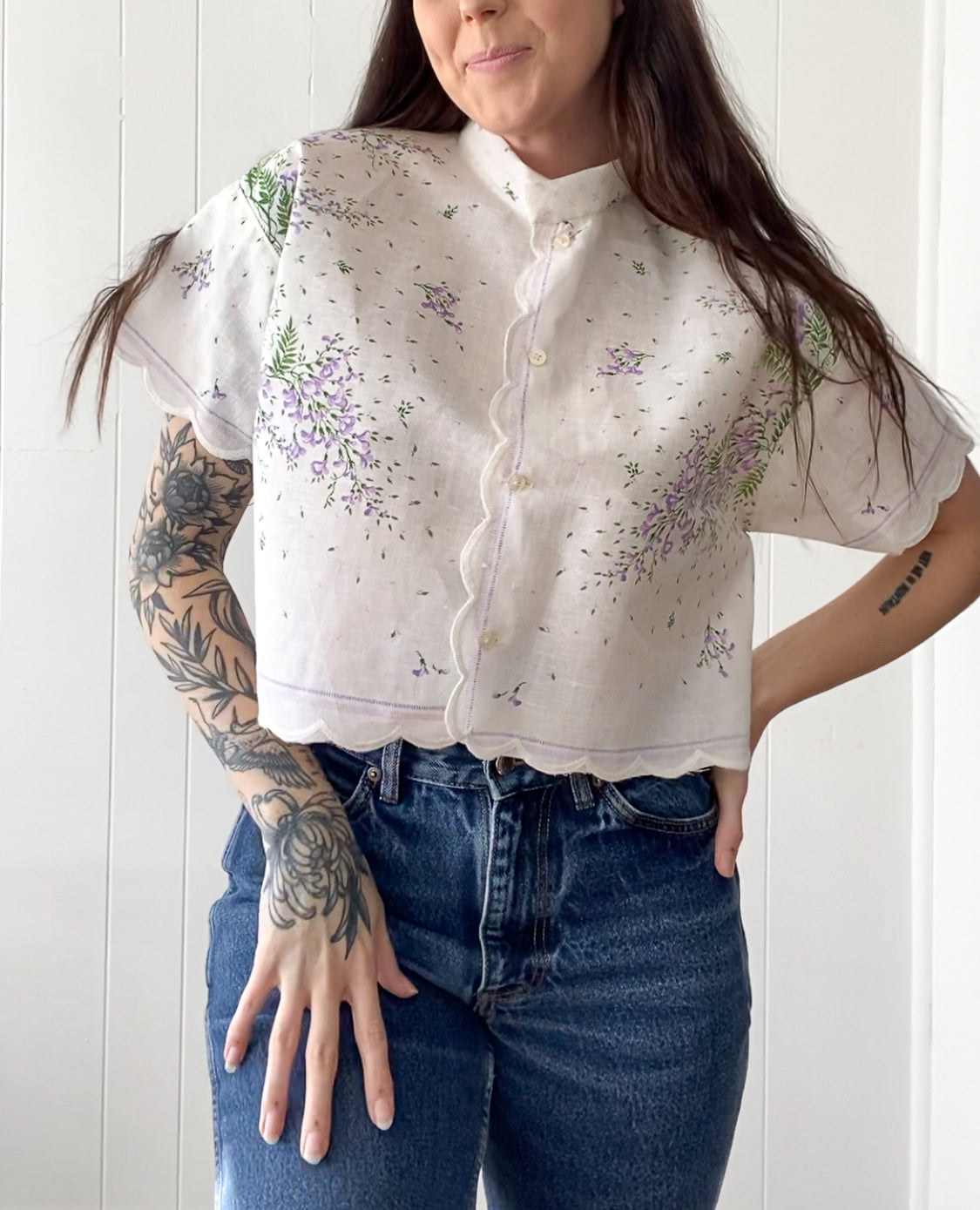 Upcycled Vintage Blouse