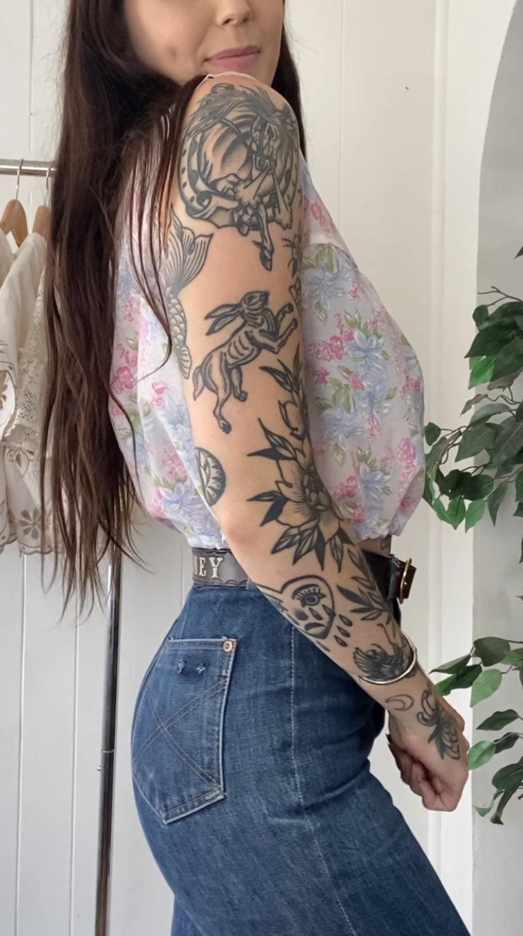 Reworked Vintage Nightgown Top