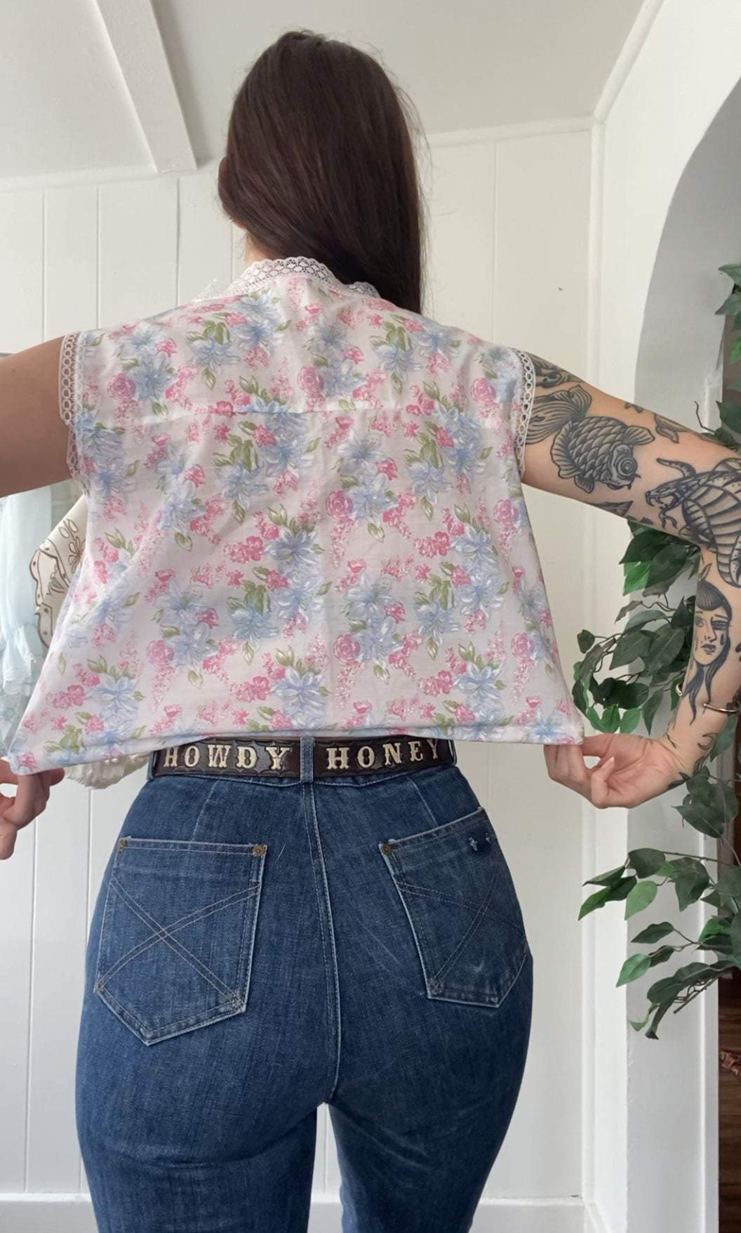 Reworked Vintage Nightgown Top