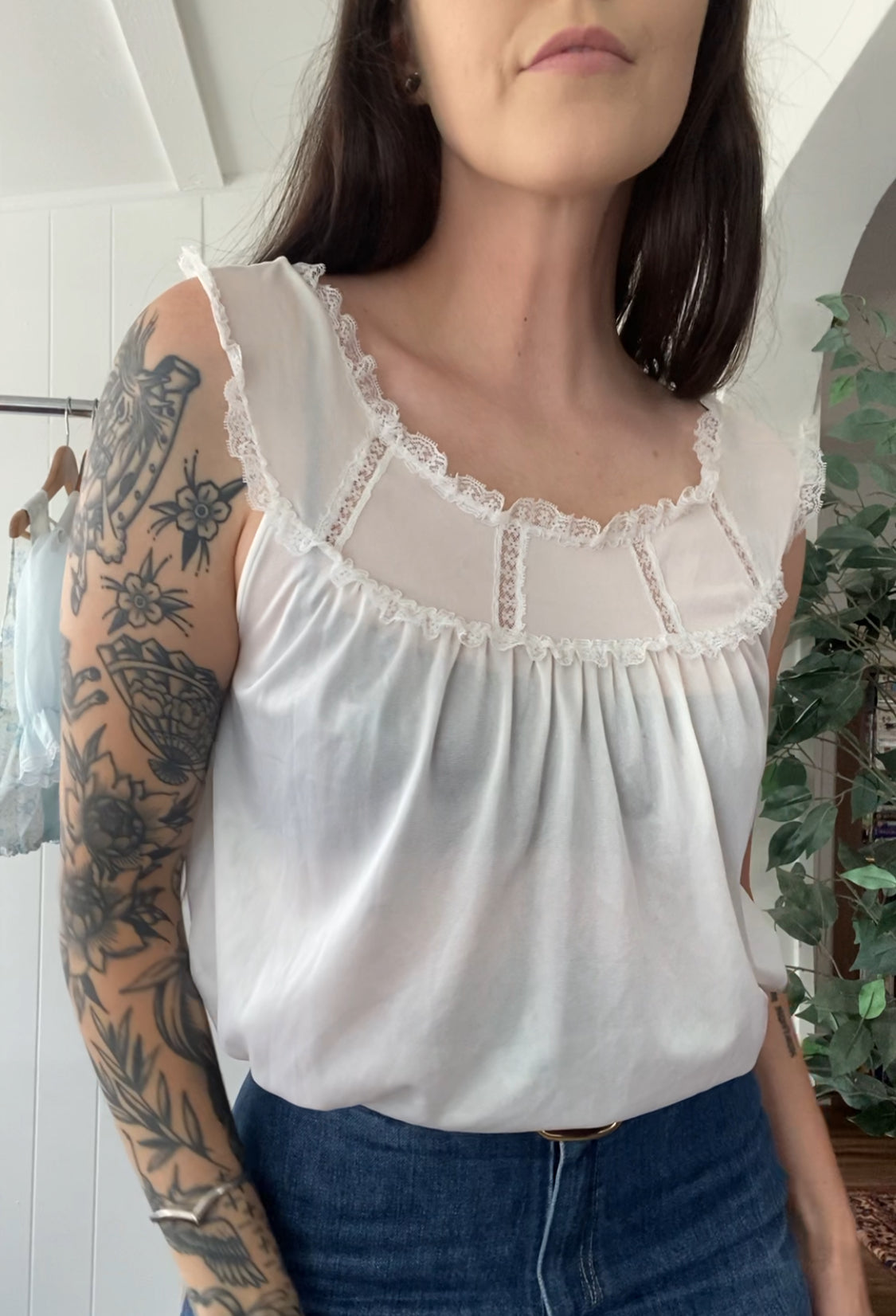 Reworked Vintage Nightgown Top