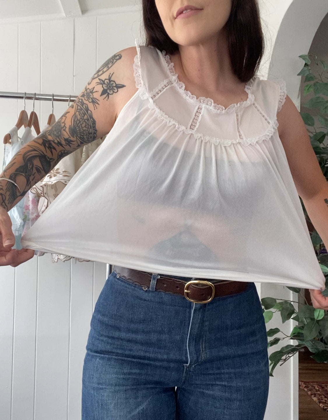 Reworked Vintage Nightgown Top
